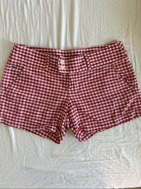 Vintage Lacoste Red Gingham Women's Shorts